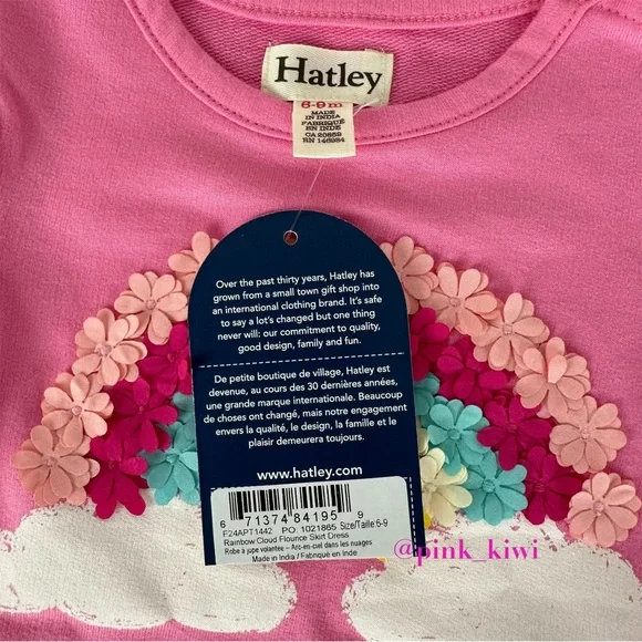 Hatley Baby Girls Rainbow Cloud Flounce Skirt Dress - Picture 3 of 9